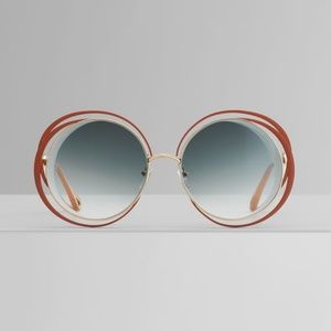 Chloé Carlina Round Sunglasses In Metal